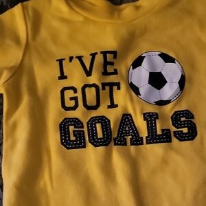 Yellow Soccer Graphic Kids Shirt